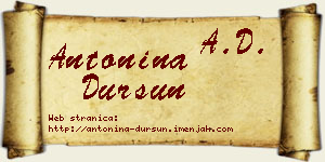 Antonina Dursun vizit kartica